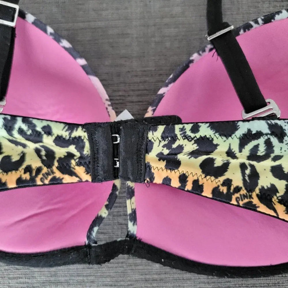 Pink Victoria Secret Womens Multicolor Heartbreaker Plunge Push-up Bra S… - Picture 5 of 8